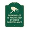 Signmission Designer Series-Parking Lot Is Protected By Video Surveillance With Graphic, 24" H, G-1824-9799 A-DES-G-1824-9799 - alternate 1